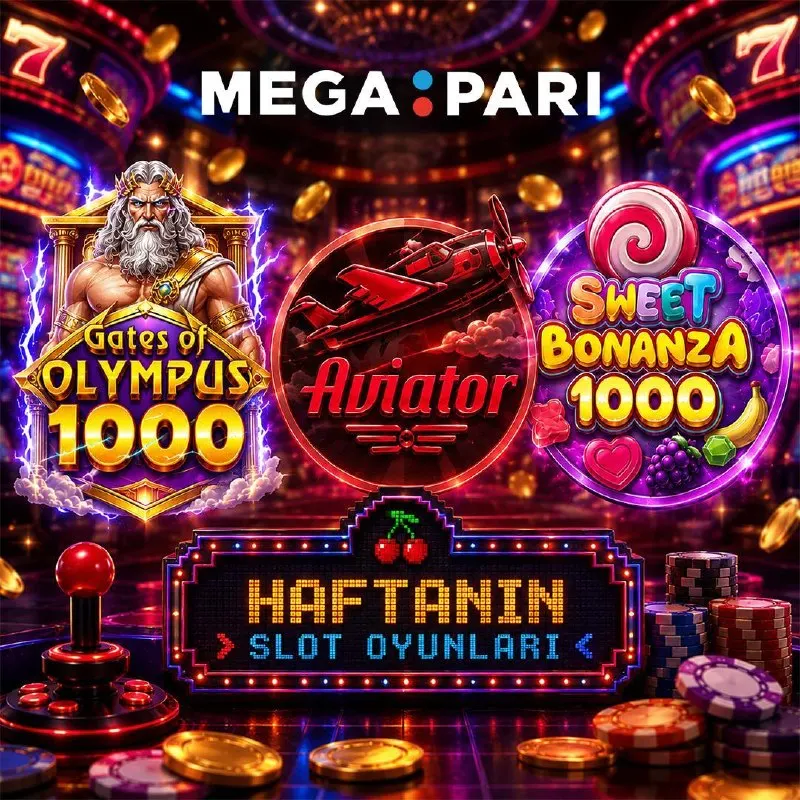 🎰 Haftanın slot oyunları Megapari’de! 🔥 Bu hafta kazanç rotasında üç popüler oyun öne…