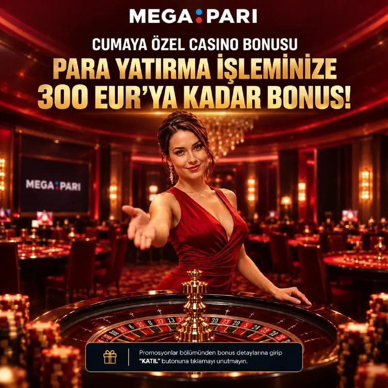 🎰 CUMAYA ÖZEL CASINO BONUSU! 🔥 Hafta sonu masaları açılıyor. 💰 Para yatırma işlemine 300…