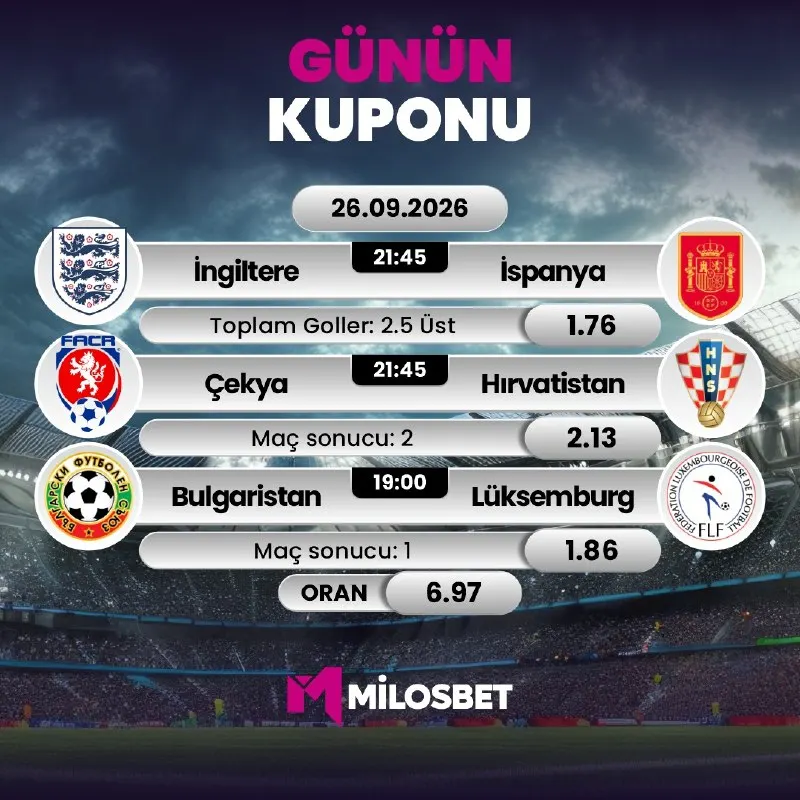 ⬆️En YÜKSEK ORANLARLA 😮Bahis KEYFİ SADECE 😒😩😓'te 🏆Bugün Yüksek Oranlı Maçlar seni…