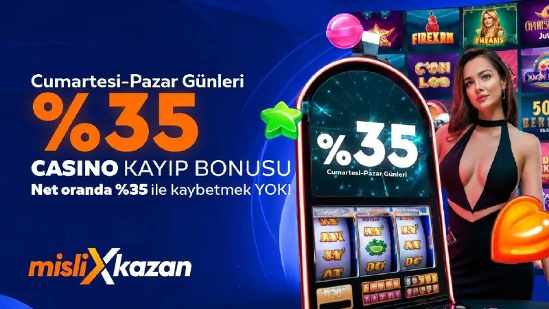 💥HAFTASONU SABİT %35 DISCOUNT 🍬 CUMARTESİ-PAZAR GÜNLERİ %35 NET KAYIP BONUSU GÜNÜ Minimum…