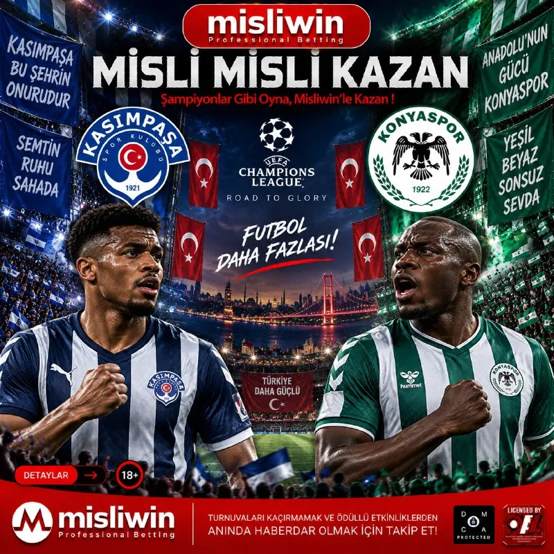 🏆 Türkiye Süper Lig 📅 18.09.2026 ⚽️ Kasımpaşa - Konyaspor ✍🏻 KG Var ✍🏻 SKOR 2-1 ❤️❤️❤️…