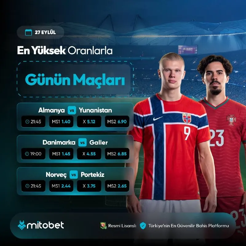 ➡️Günün En Yüksek Oranlarıyla Futbol Heyecanı Mitobet’te Başlıyor! 🚀 💡 Türkiye’nin en…