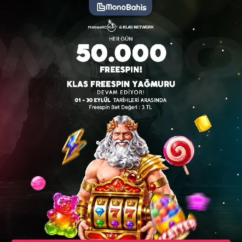 🎁 4.500.000 TL DEĞERİNDE FREESPIN ŞÖLENİ! 🌟 MonoBahis’te her gün 50.000, Eylül ayı…