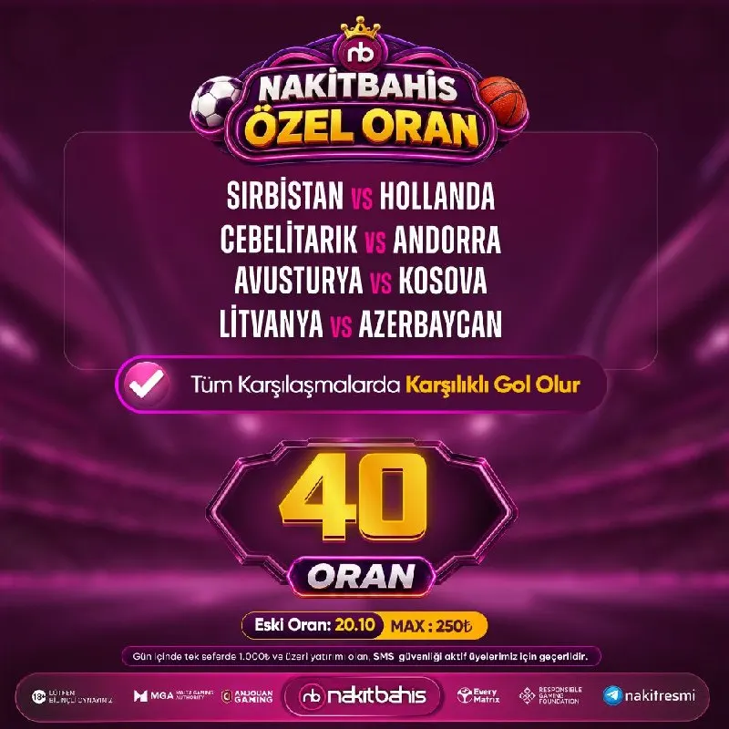 🔥40 Özel Oran 🔥 🔫MAX : 250₺🔫 ✅Gün içinde tek seferde 1.000₺ ve üzeri yatırımı olan, SMS…