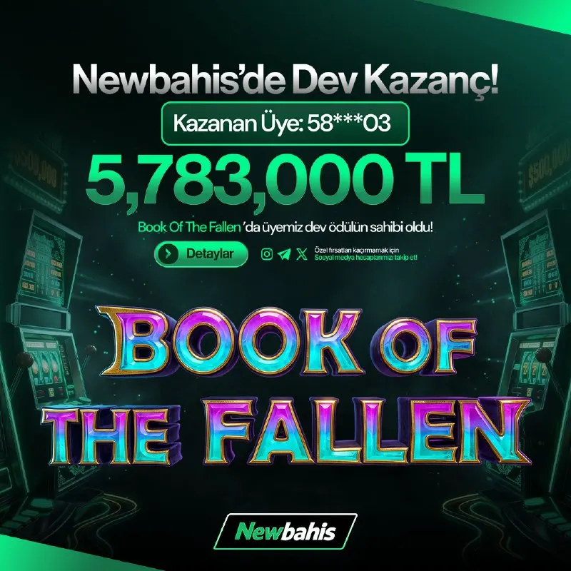 💰 Newbahis’te Büyük Kazanç! 🎰 Book Of The Fallen – Pragmatic Play 🔥 5.783.000 TL KAZANÇ!…