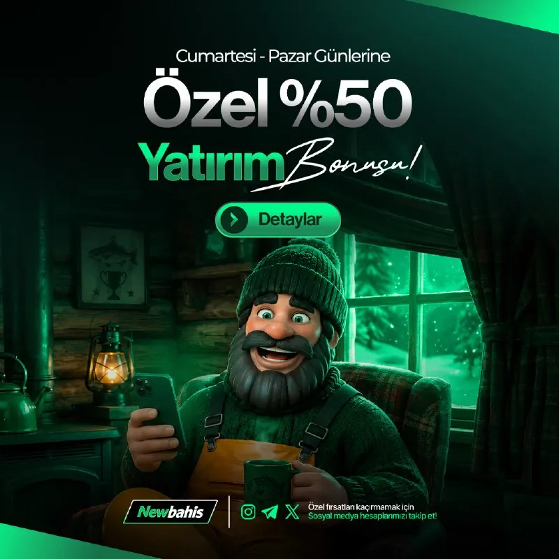 💎 HAFTA SONU AYRICALIĞI! 💎 💥 %50 YATIRIM BONUSU 🗓️ Cumartesi & Pazar 🎯 Sadece hafta…