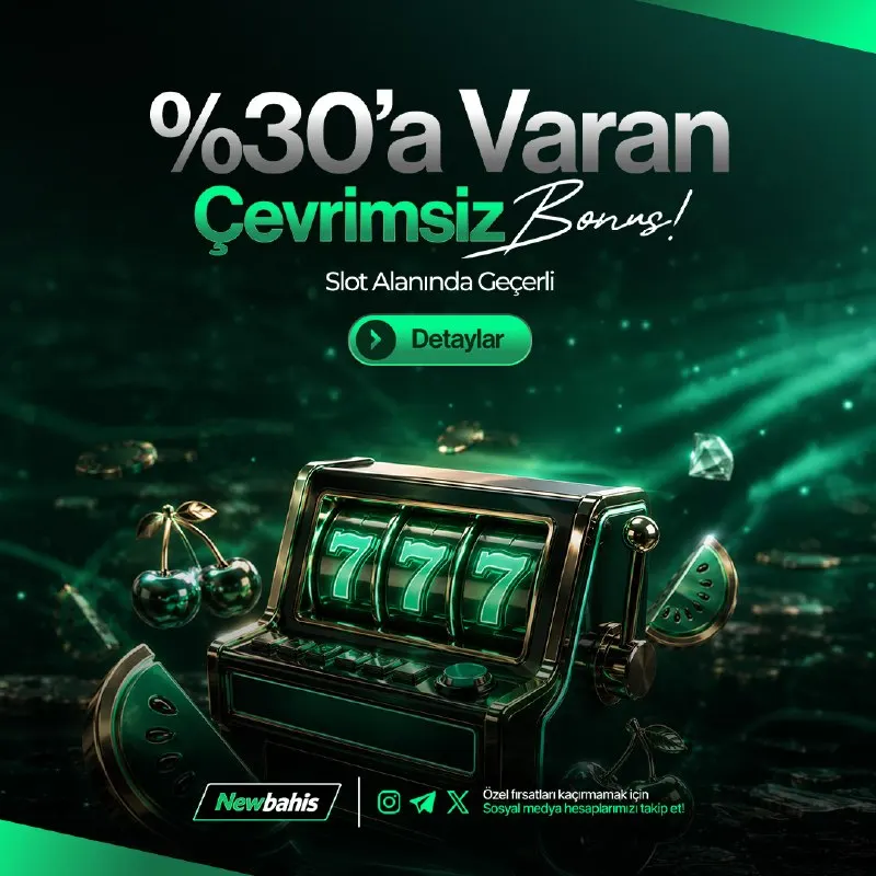 🎰 SLOT TUTKUSUNA BONUS TAKVİYESİ! 🎰 💥 %30’A VARAN ÇEVRİMSİZ BONUS! 🎯 Slot Alanında…