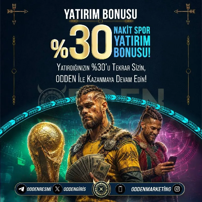 ⚽️ YATIRIMINA %👑👑 NAKİT BONUS! ⭐️ Spor bahislerinde kazancını büyütme zamanı! Odden’de…