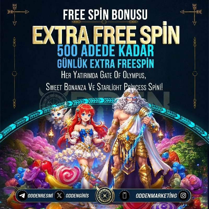 🎄 👑👑👑 ADEDE KADAR EXTRA FREESPIN! ⚡️ODDEN’de yaptığın her yatırımda kazanç fırsatın daha…
