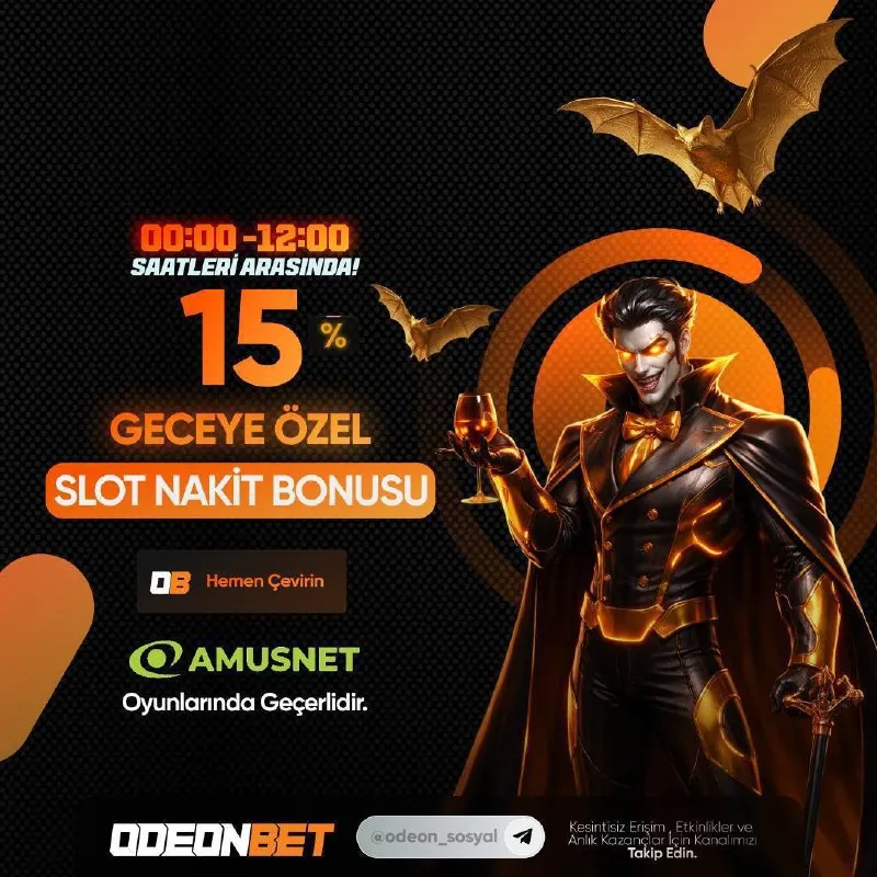 🌙 00:00 – 12:00 saatleri arasında %15 Slot Nakit Bonusu seni bekliyor! 🤑 🤑 KAZANÇ…
