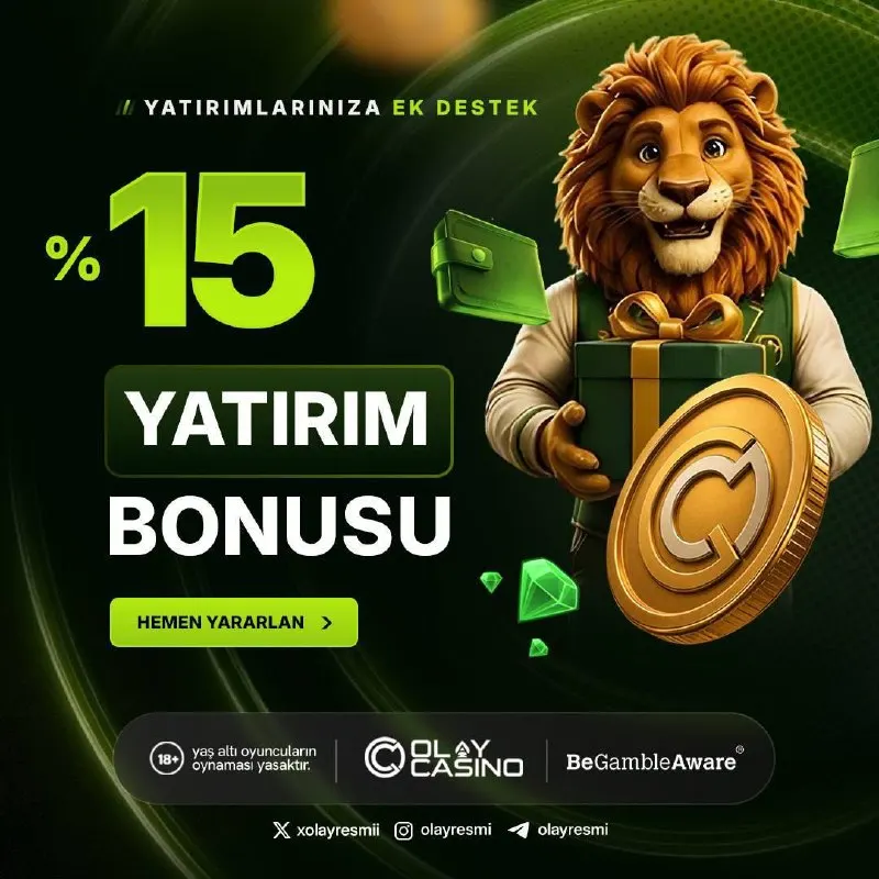 Her Yatırımında ❎🔢🔢 BONUS SENİNLE! ✅ %15 Sınırsız Yatırım Bonusu - Üst Limit Yok! ✅…