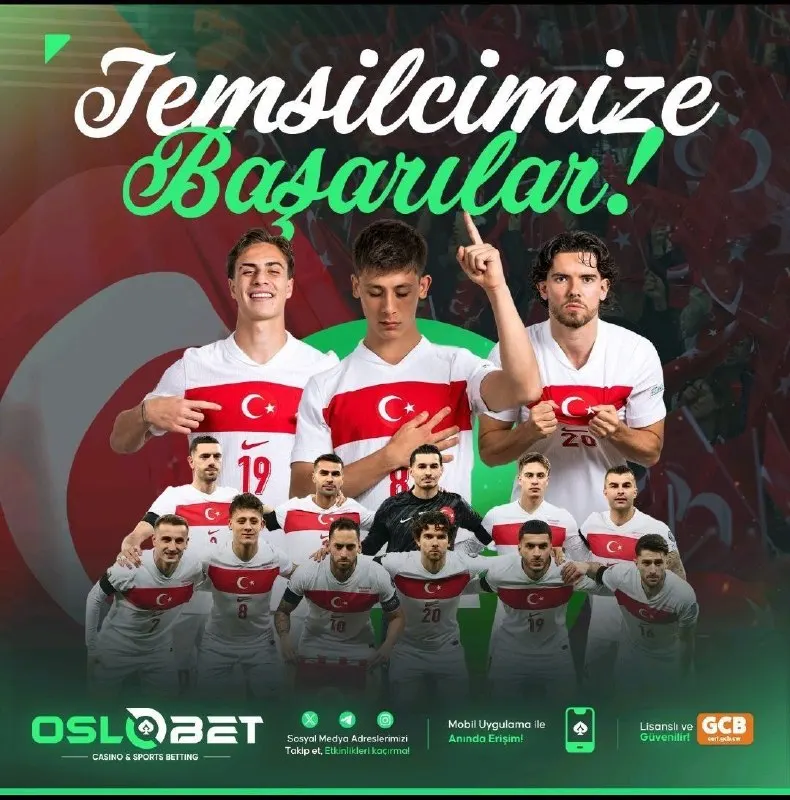 🇹🇷 Başarılar Bizim Çocuklar! OsloBet Ailesi Olarak Türkiye A Milli Futbol Takımımıza…