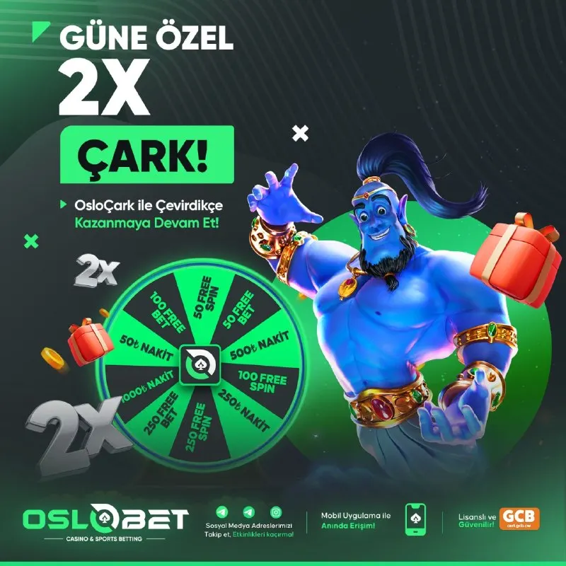 🎆 🤩🤩🤩🤩 🤩🤩🤩🤩 🤩🤩 🤩🤩🤩🤩 🎆 😮 OsloÇark’ı her çevirişte ödülünü ikiye katlama fırsatı! 😮 👉…