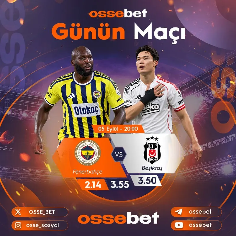 🇹🇷🇹🇷 Süper Lig Maçında Fenerbahçe Bugün Sahasında Beşiktaş ile Karşılaşıyor. ⏱20.00 🇹🇷…