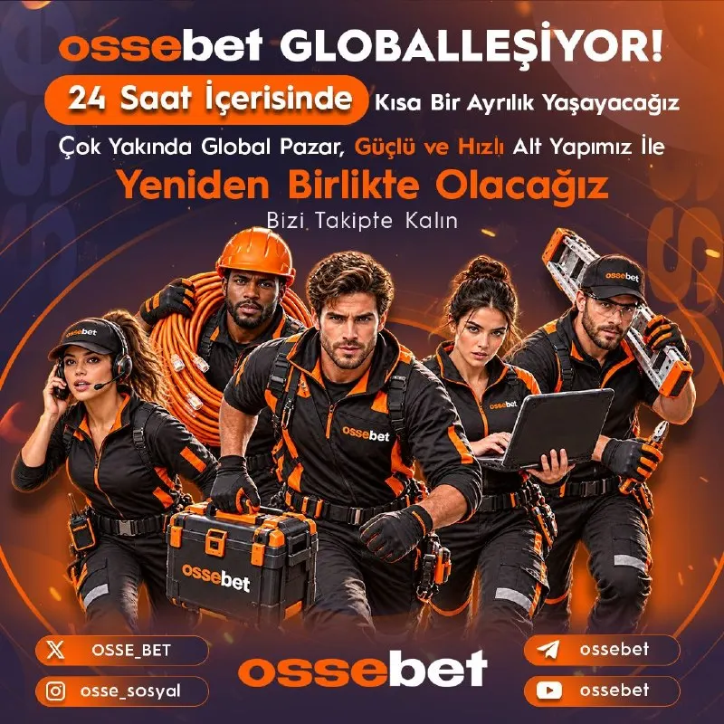 ✨ OSSEBET GLOBALLEŞİYOR ✅ Ossebet, bir süreliğine kapsamlı bir altyapı yenileme ve…