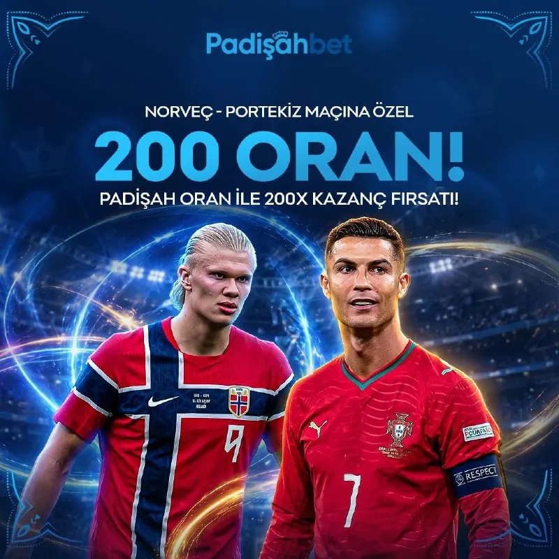 👑 👑👑👑👑 2️⃣0️⃣0️⃣ X Oran! ⚽️ Norveç - Portekiz 👥 Katılım Limiti: 250 Kişi 💸 Bahis Tutarı…