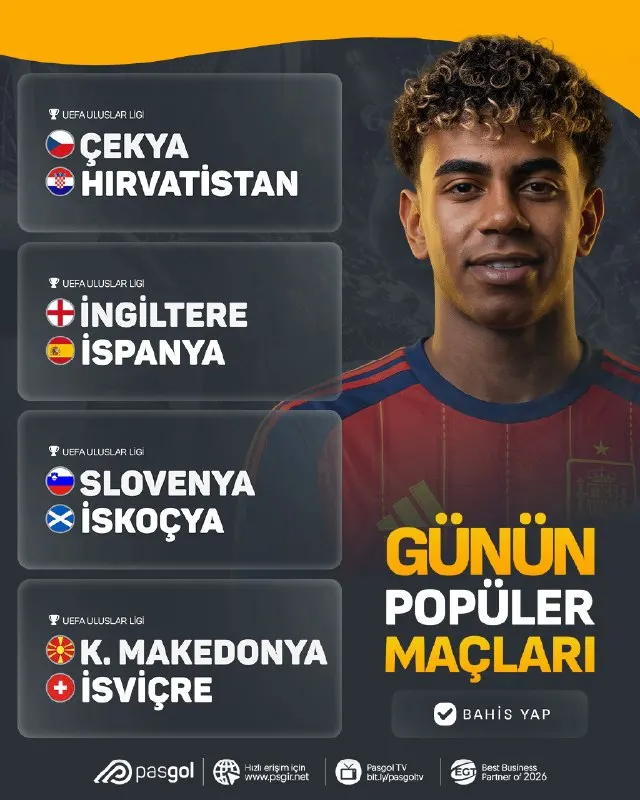⚽🔥 UEFA Uluslar Ligi’nde heyecan tüm hızıyla devam ediyor! Bugün sahne Avrupa’nın güçlü…