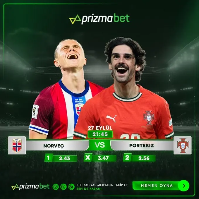 ℹ️2️⃣7️⃣ EYLÜL Günün Maçlarından Sadece Bir Tanesi ➡️ NORVEÇ 🆚 PORTEKİZ 🛡BetConstruct Alt…