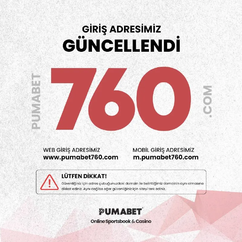 Değerli Üyelerimizin Dikkatine! Giriş adresimiz https://pumabet760.com olarak…