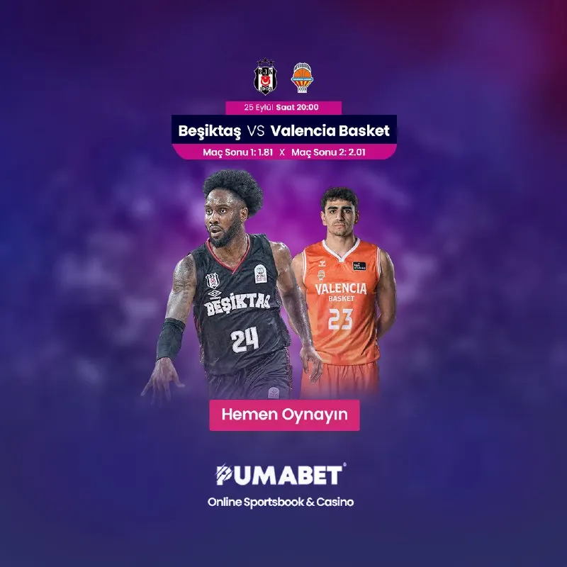 🏟 EuroLeague gecesi ⏰ 20:00 ⚫️⚪️ Beşiktaş - 🟠 Valencia 🎯 İlk 5 dakika maçın tonunu…