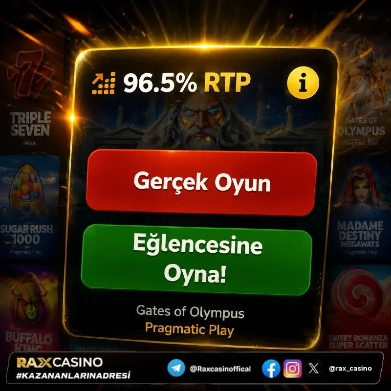 🔍 RTP'Yİ OYUNA GİRMEDEN GÖR! Çoğu site oyunların RTP oranını gizler. RaxCasino'da her…