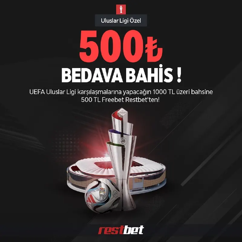🆓 ULUSLAR LİGİ BAHİSLERİ 5️⃣0️⃣0️⃣₺ FREEBET KAZANDIRIYOR! 📆 26-29 Eylül 🪙 Miktar: 500₺ •…
