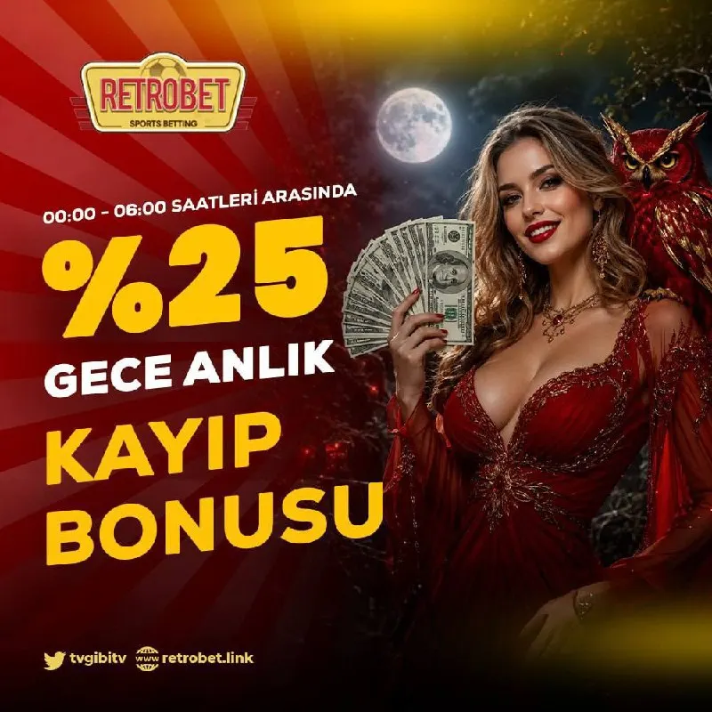 🔥 GECEYİ KAÇIRMA, ŞANSI YAKALA! 🔥 🌙 Her Gece 00:00 – 06:00 arası %25 ANLIK KAYIP BONUSU!…