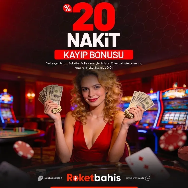 🥇 %20 NAKİT KAYIP BONUSU! 🚀 ROKETBAHİS'TE Limit Sizsiniz! ✔️ Çevrim Yok ✔️ Çekim Limiti…