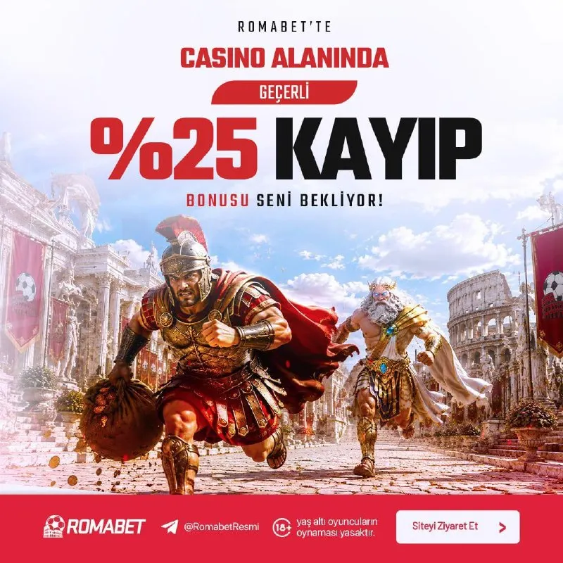 🛡 ROMABET'TE %25 KAYIP BONUSU! 🛡 💰🔥Kayıpları kazanca dönüştürme zamanı! Casino alanındaki…