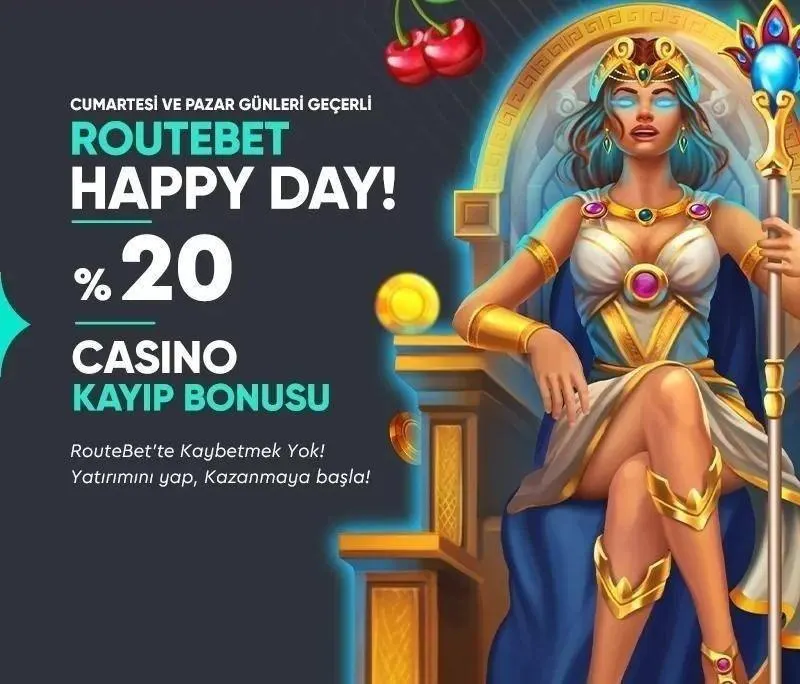 😂ROUTEBET'TE ❕ 😂CASINO HAPPY DAY ❕ 😀BAŞLADI❕ 😀Gün boyunca %20 CASINO KAYIP BONUSU Hafta…