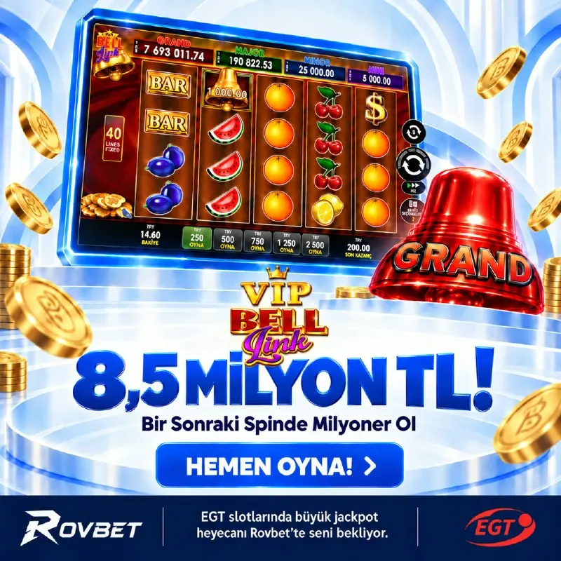 ⭐️ROVBET'TE VIP BELL LINK GRAND JACKPOT 8,5 MİLYON TL’Yİ GEÇTİ! ⭐️ ⭐️ VIP Bell Link’te…