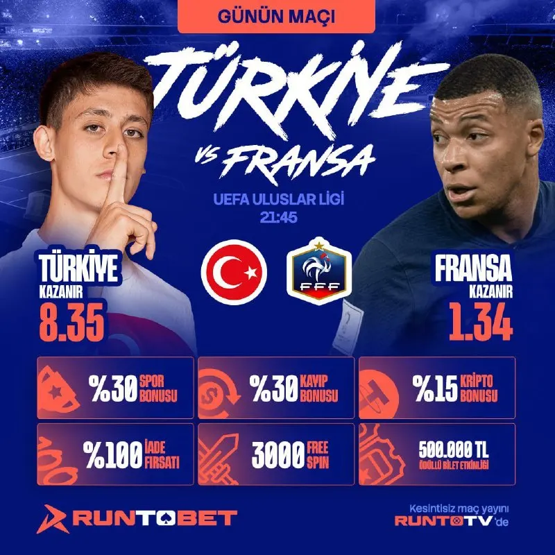 🇹🇷 MİLLİ HEYECAN BAŞLIYOR! 🇹🇷 🇹🇷 TÜRKİYE 🆚 FRANSA 🇫🇷 🏆 UEFA ULUSLAR LİGİ ⏰ 21:45 ⚡️…
