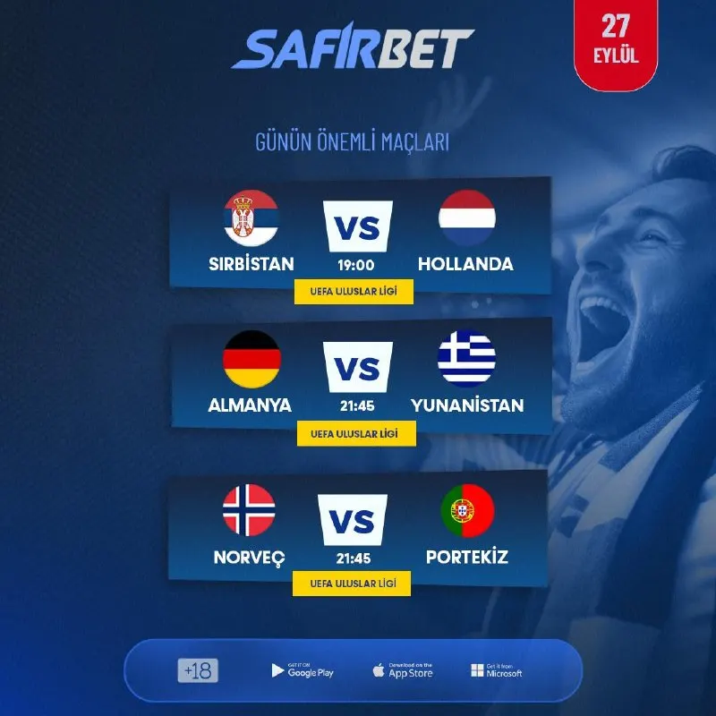 ⬆️Yüksek Oranlarla Günün Maçları 😑🫡😎’de! ⚽️ Sırbistan 🆚 Hollanda ⚽️ ⚽️ Almanya 🆚…