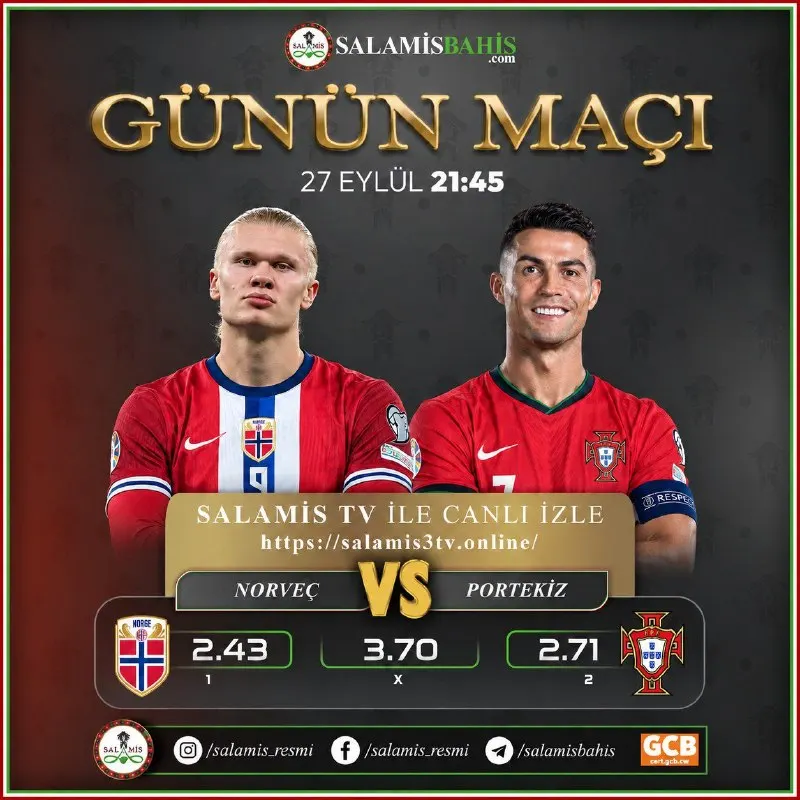 📣 #UEFA Uluslar Ligi Günün maci👇 🚀 %100 Spor Hoşgeldin Bonusu! ⭐️ %20 Anlık Casino…