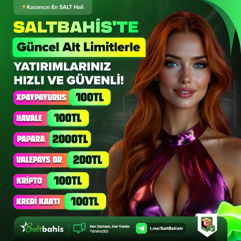 🎉 SALTBAHİS’TE GÜNCEL ALT LİMİTLER! 💚 🎉🎉🎉🎉🎉🎉 🤑 Yatırım yapmak artık daha kolay, daha…