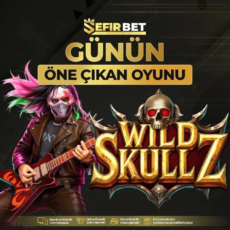 📣 GÜNÜN OYUNU WILD SKULLZ 💀🔵 💀 Vahşi sembollerle dolu karanlık bir macera! 🔥 Büyük…