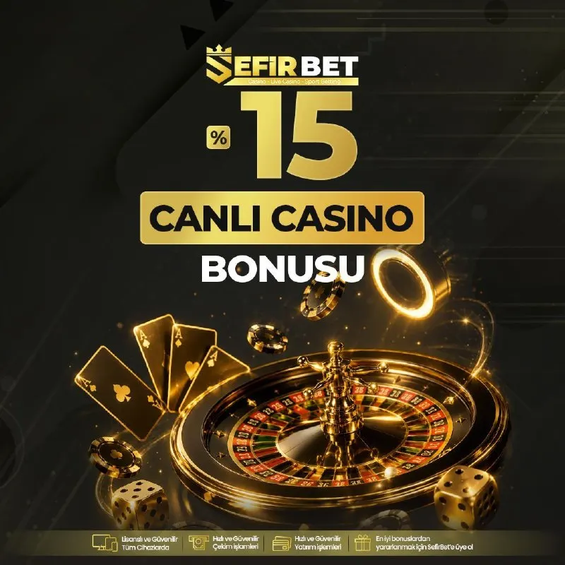 🎲 %15 CANLI CASİNO BONUSU 🎲 👑 MASALARIN SEFİRİ SEN OL! 🎰 Rulet • Blackjack • Poker •…