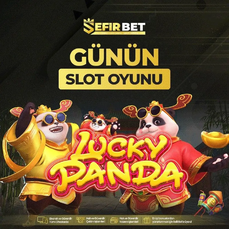 🔔 GÜNÜN OYUNU LUCKY PANDA 🐼🍀 🍀 Sefir Bet’te panda şansı yüzünü gösteriyor! 🎁 Sessiz ama…