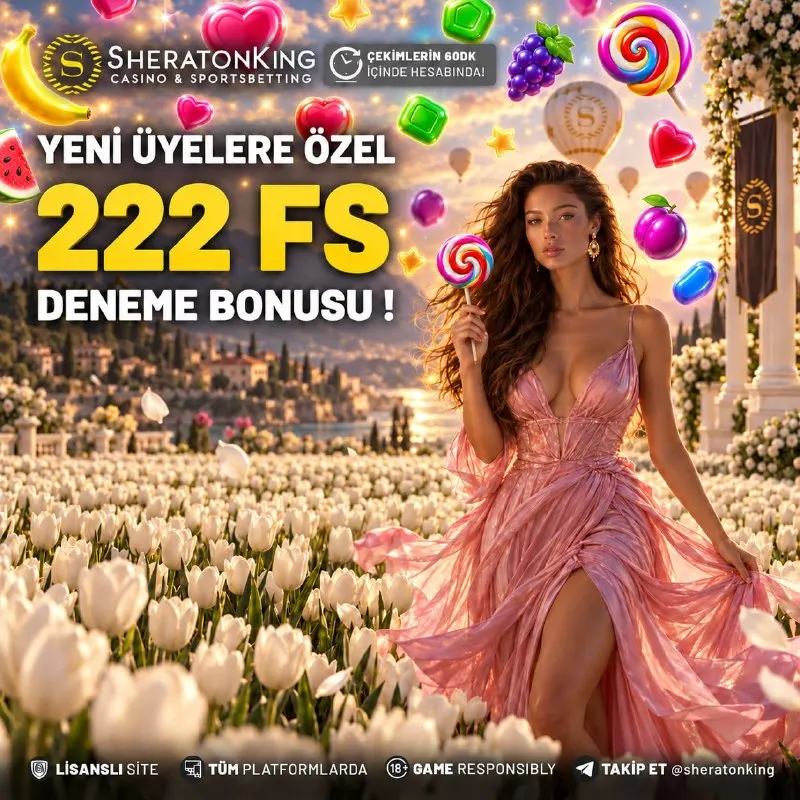 🍭 SHERATONKING'DEN TAM 222 FS DENEME BONUSU! 🍭 💟Sweet Bonanza’nın renkli dünyasında…