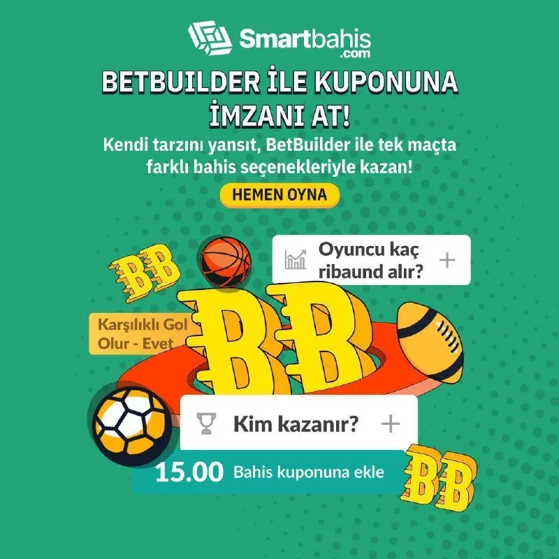 💙 BetBuilder ile Bahis Deneyimini Kişiselleştirin! 🔥BetBuilder sayesinde spor…
