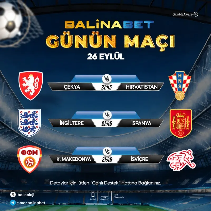 ⚽️ BalinaBet Günün Maçları ⚽️Kuponunu Balina'da Yap Sporda da Kazanmanın Tadını dÇıkar! 🔗…
