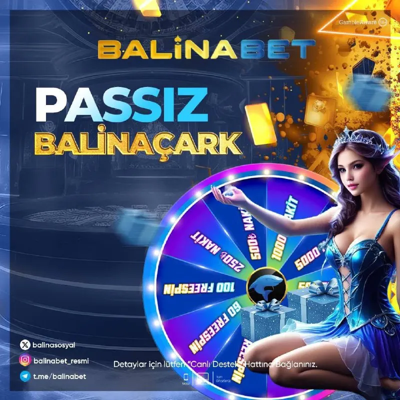 🔥BalinaBet Passız Çark 🔥 🔞 Nakit ödüllerin yanı sıra Freespin ve Freebet kazandıran…