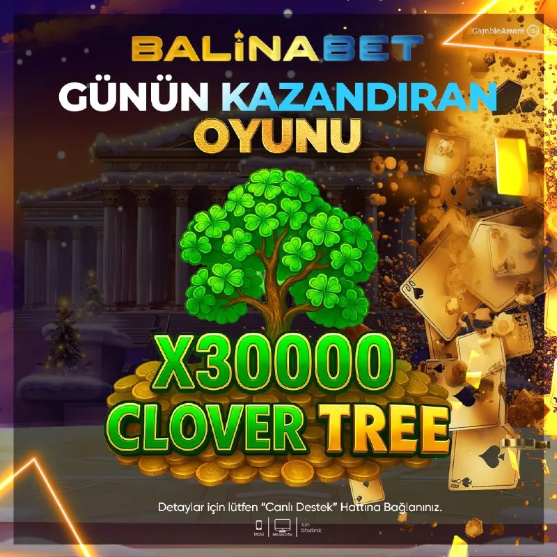 👑 Balina’da Günün Kazandıran Oyunu 💸X 30000 CLOVER TREE 💸 🐳 Hemen BalinaBet Üyesi Ol…
