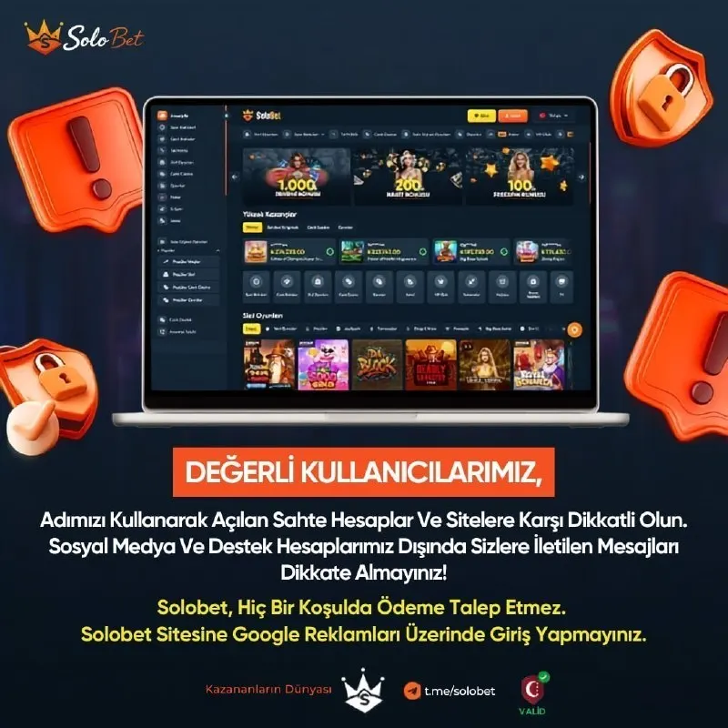 🎰 Değerli SoloBet Kullanıcılarımız 📣 Son dönemde markamızı taklit eden sahte hesaplar ve…