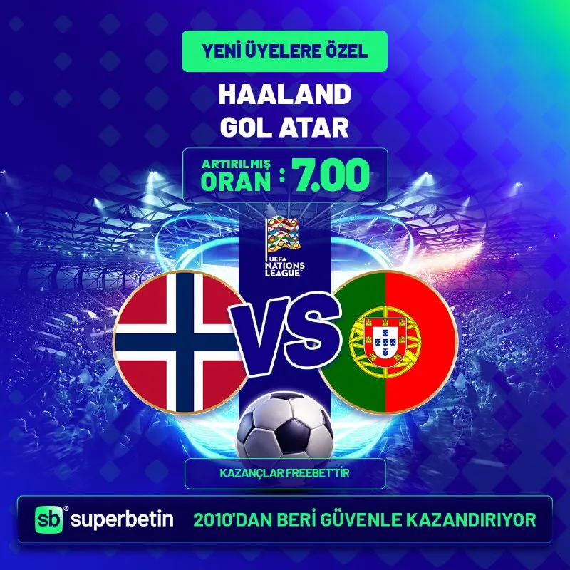 YENİ ÜYELERE ÖZEL SÜPER FIRSAT YENİ ÜYELER SUPERBETİN'DE KAZANIYOR⚽️ ⚽️ Erling Haaland…