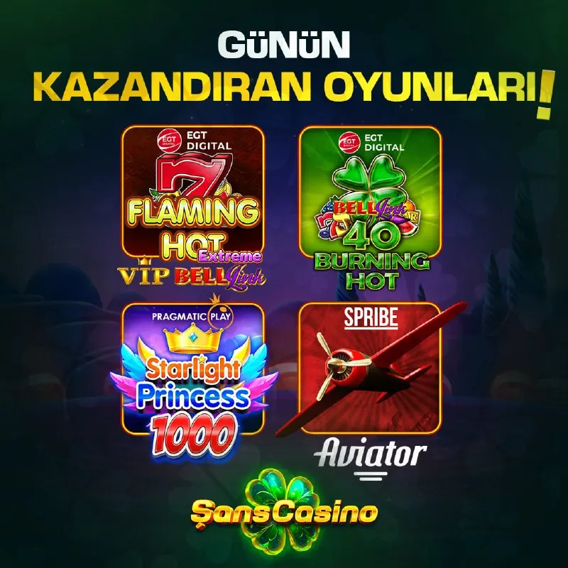 ŞANS CASINO'DA GÜNÜN EN ÇOK KAZANDIRAN OYUNLARI! 7️⃣ Flaming Hot Extreme VIP Bell Link 🍀…