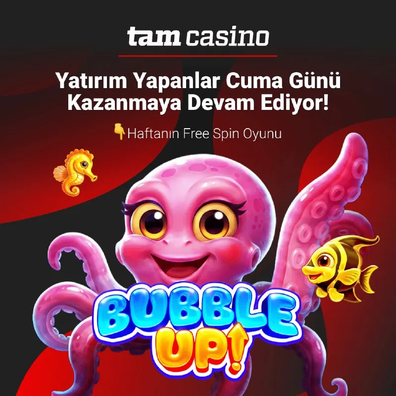 🎉 Bu haftaki aktif üyelerimize özel free spinler Bubble Up oyununa eklendi…