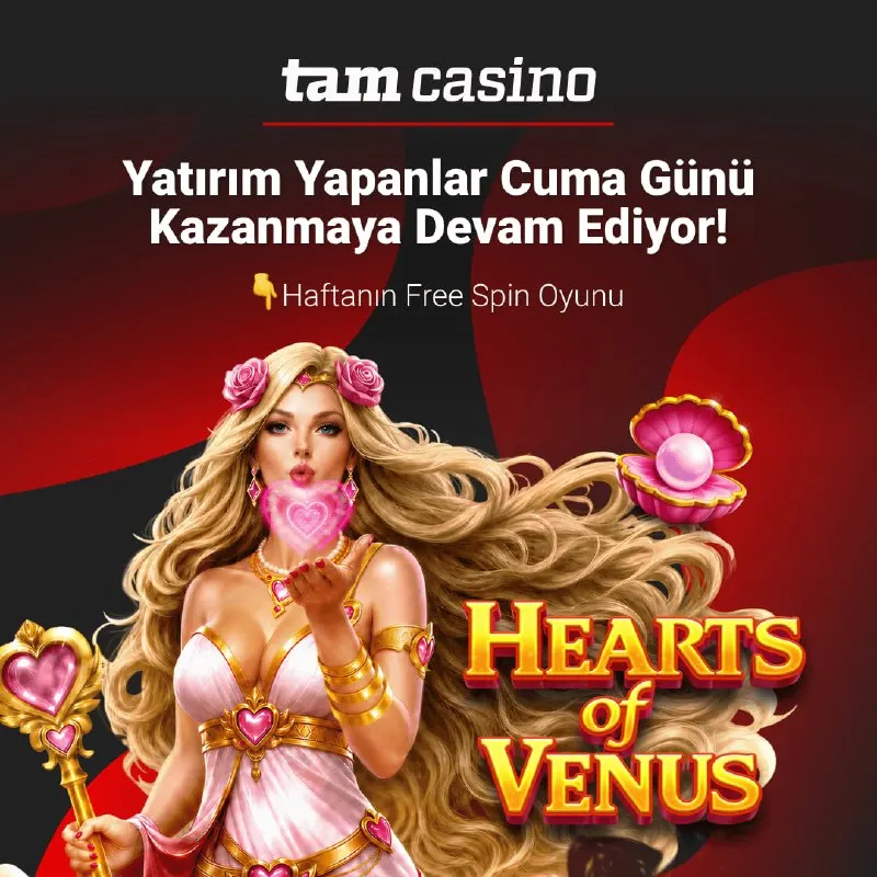 🎉 Bu haftaki aktif üyelerimize özel free spinler Hearts of Venus oyununa eklendi…