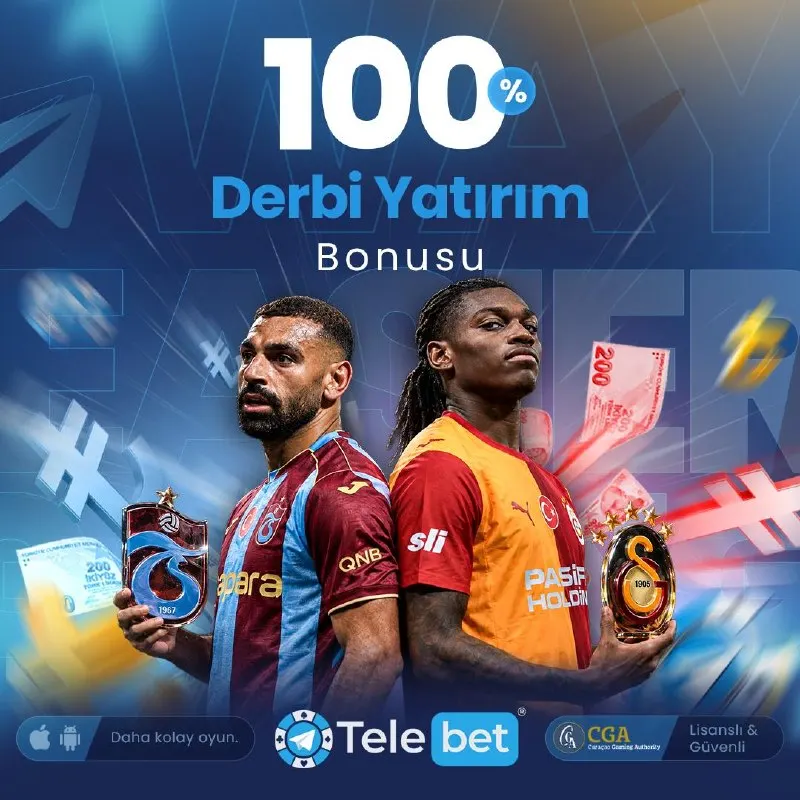 💫 DERBİ GECESİ TELEBET’TE! ⚽️ Trabzonspor 🆚️ Galatasaray 🏟️ Dev mücadeleye özel %100…
