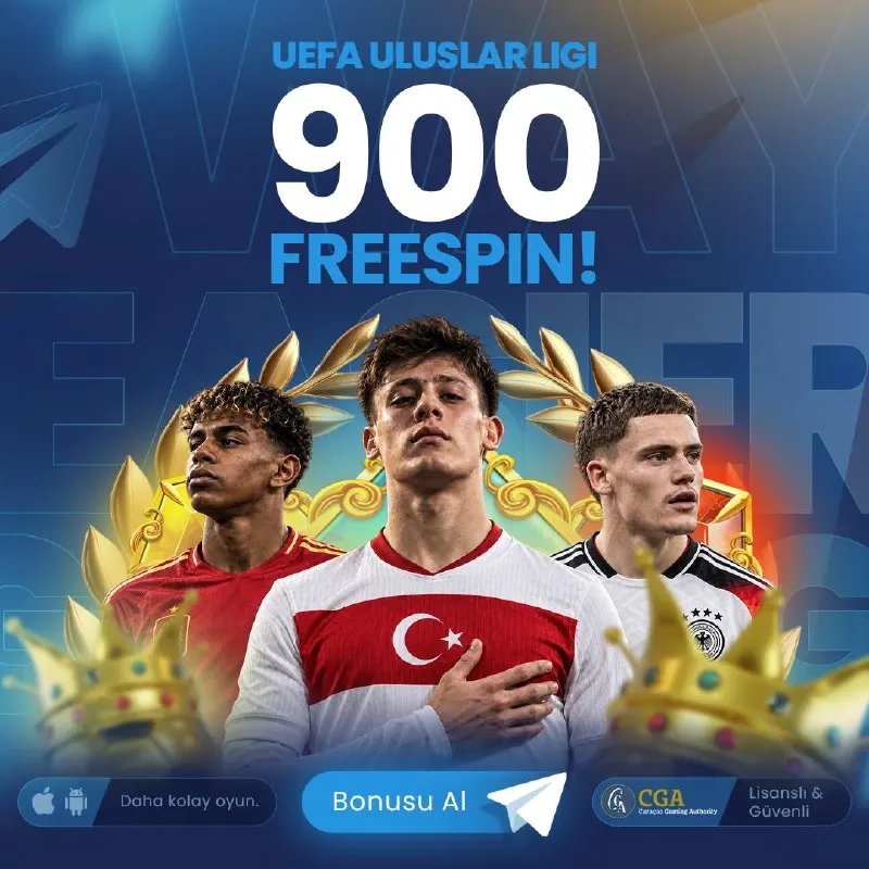 🎰UEFA ULUSLAR LİGİ 900 FREESPIN! 🎰 ✔️2.000 – 4.999 TL kupon → 200 Freespin (Sweet…